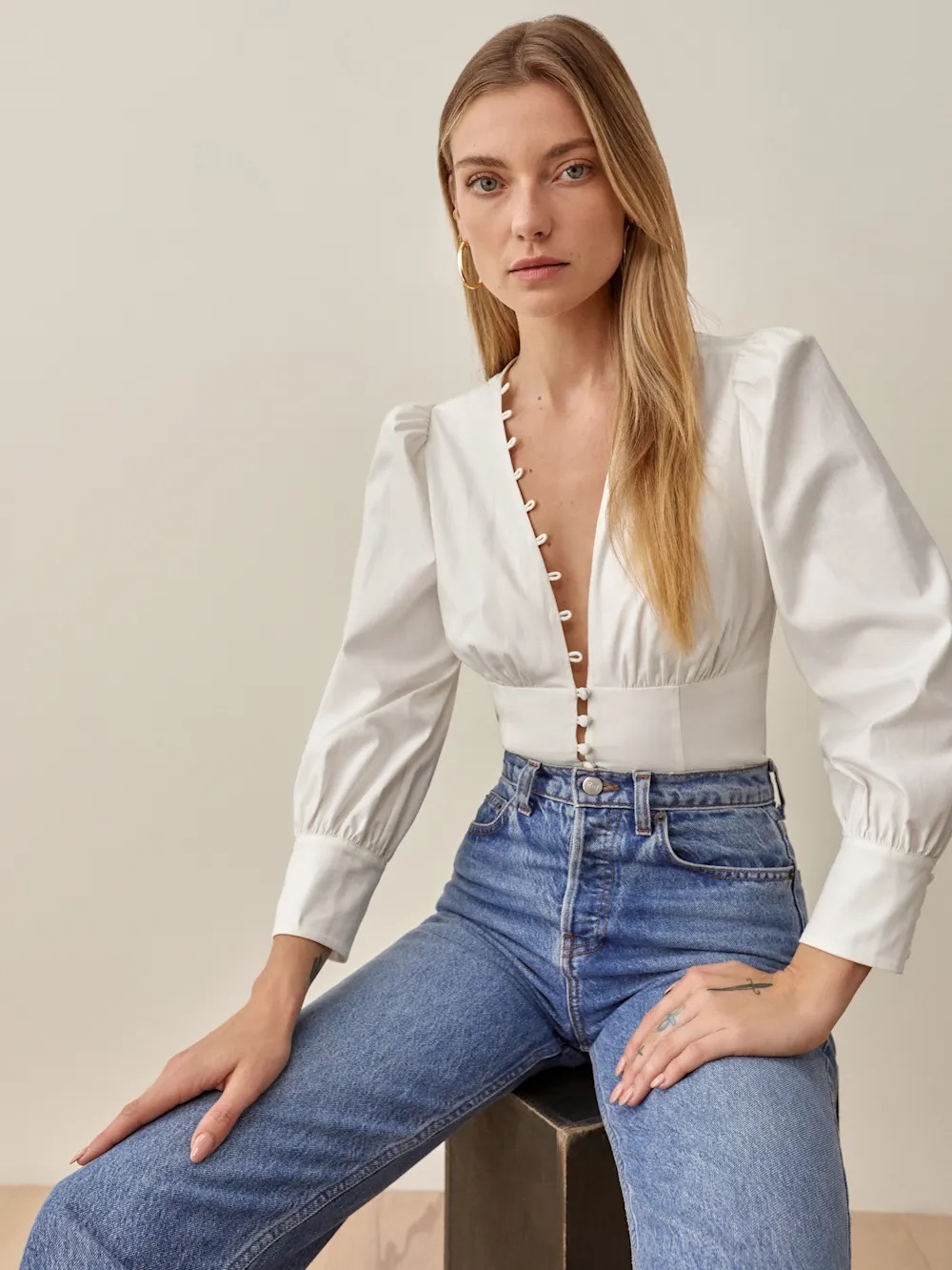 Reformation Art Top in White